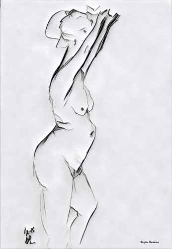 Kroki - Sketch - She is standing.